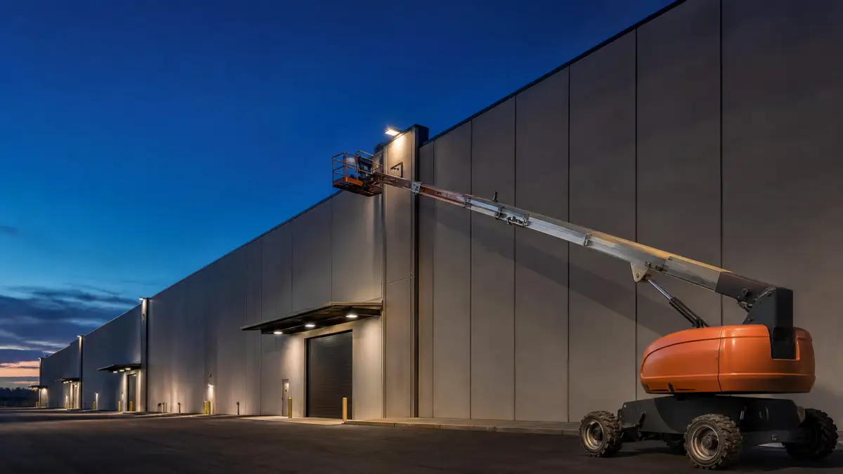 Boom Lifts jobsite access in Des Moines